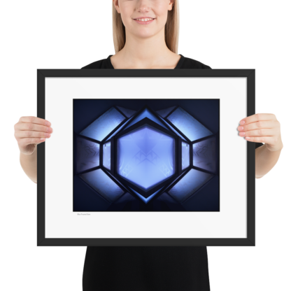 Frosted Blue Gem | Framed Print