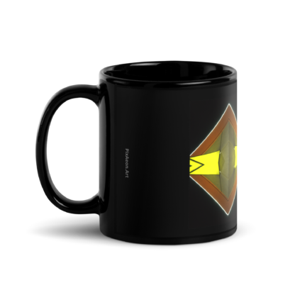 Neon Diamond Shades |  Black Ceramic Coffee Mug   - Image 2