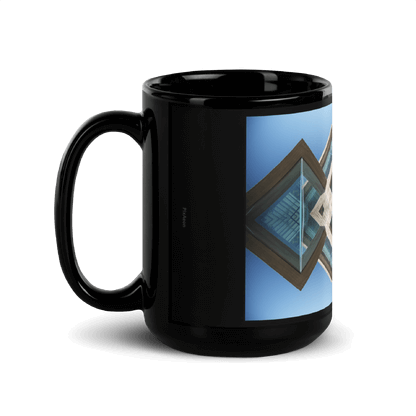 Diamond House   |  Black Ceramic Coffee Mug - Image 9