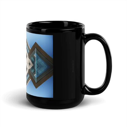 Diamond House   |  Black Ceramic Coffee Mug - Image 10