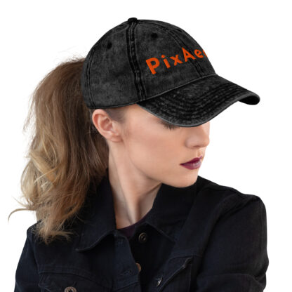 PixAeon Logo | Vintage Cotton Twill Cap - Image 4