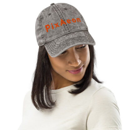 PixAeon Logo | Vintage Cotton Twill Cap - Image 9