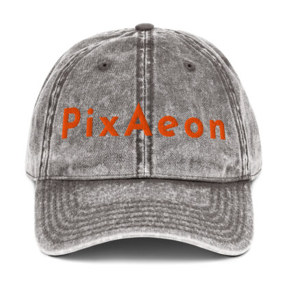 PixAeon Logo | Vintage Cotton Twill Cap - Image 31