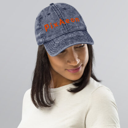 PixAeon Logo | Vintage Cotton Twill Cap - Image 6